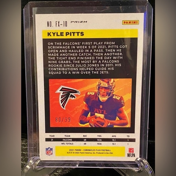 Kyle Pitts Flux Red Prizm RC SSP #/99 - Picture 2 of 2